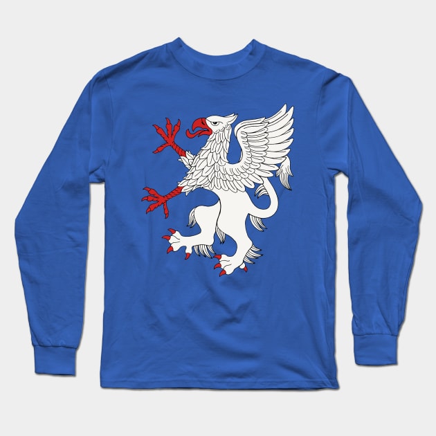 Griffin Rampant Argent Long Sleeve T-Shirt by AzureLionProductions